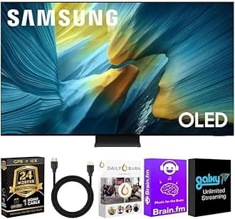 QN55S95FAFXZA OLED S95F 55-Inch QD-OLED 4K Smart TV with Quantum Dot HDR Pro, Glare-Free Screen, 165Hz Refresh Rate, Dolby Atmos, Alexa Built-in + UAX HDMI Cable + CPS 2-Year Protection Plan