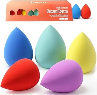 5 Pcs Makeup Sponge Set, Foundation Blending Beauty Sponge, Flawless for Liquid, Cream, and Powder, Multi-colored Makeup Sponges