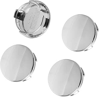 Wheel Center Caps Outer 57mm 2.25Inch Inner 50mm, Car Wheel Center Cover Kit Center Caps Compatible with Tesla Model S Model X Model Y Model 3 (Silver, Outer 57MM, Inner 50MM)