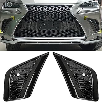 Front Center Bumper Grill Grille for Lexus NX 300 300h 2018-2021, Grill Body Kit Replacement Mesh Auto Exterior Accessories Grille Vents