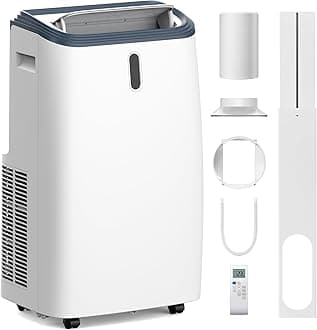 12000 BTU Portable Air Conditioners, Portable AC Unit for Room Cools up to 550 sq.ft, 3-in-1 Free Standing Cooling AC Unit with Fan & Dehumidifier, Sleep Mode,24H Timer, Automatic Louver