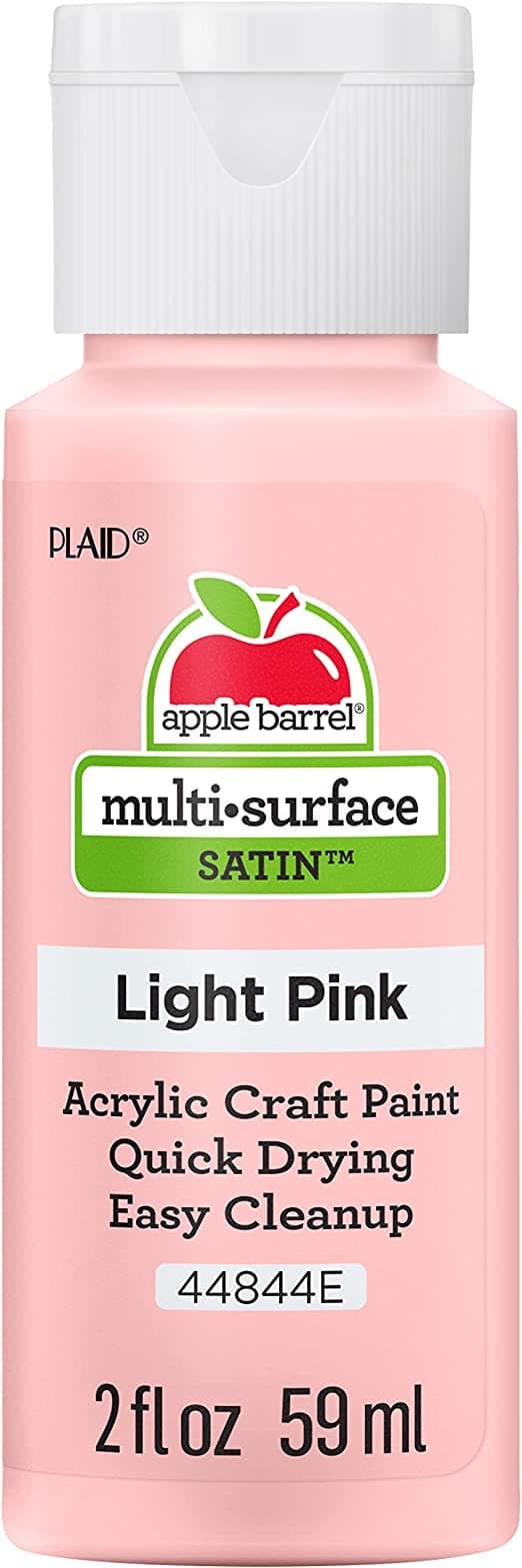 Apple Barrel 44844E Multi Surface Acrylic Paint, 2 oz, Light Pink