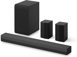 S40TR 4.1 ch. Home Theater Soundbar with Rear Surround Speakers and Wireless Subwoofer, Wow Interface, Dolby Audio, AI Sound Pro, 2024 Model, Amazon Exclusive