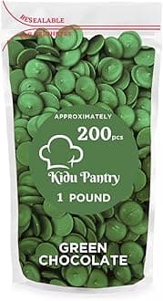 Kidu Pantry Melting Chocolate Wafers Bulk In Resealable Bag (Dark Green, 1 Pound)