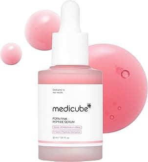 medicube PDRN Pink Peptide Serum with Rose PDRN | Vegan Pink Glow Serum with Peptides & Niacinamide for Hydration & Firm-Looking Skin | Uneven Tone Care | Korean Skincare, 1.01 fl. Oz