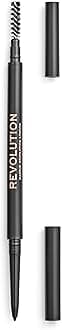 Revolution Precise Brow Pencil, Double-Ended Makeup Tool with Brush for Easy & Ultra Defined Brows and Bold Looks, Dark Brown, 0.05g