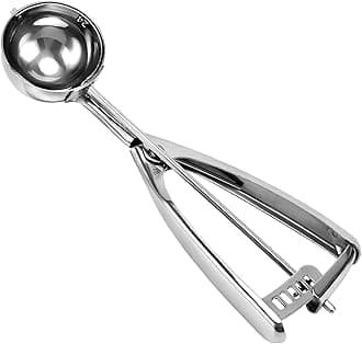 Medium Cookie Scoop, 2.8 Tbsp/ 1.4 OZ, 2 inch/ 5 CM Ball, 18/8 Stainless Steel Medium Ice Cream Scoop, Secondary Polishing