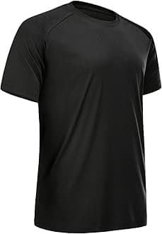 Workout Shirts for Men Short Sleeve Quick Dry Athletic Gym Active T Shirt Moisture Wicking