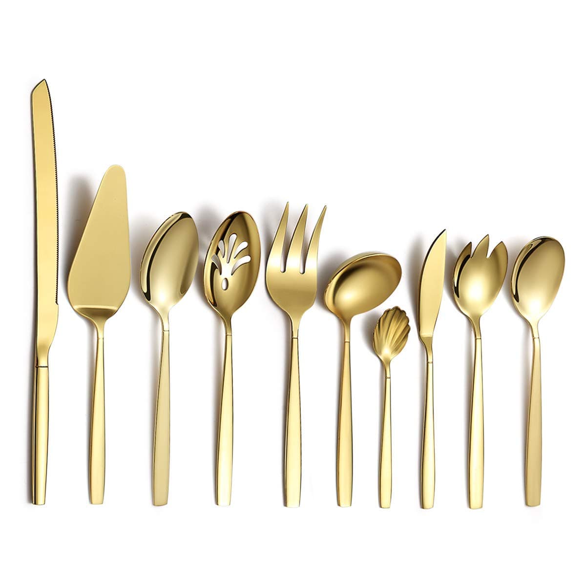 golden serving set