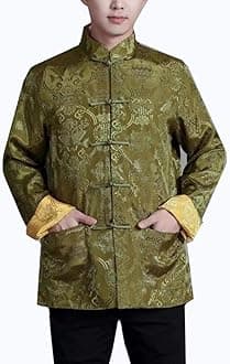 Tang Suit Chinese Shirt Style Jacket Collar Traditional Chinese Clothing for Men Silk Kungfu Cheongsam Top Hanfu Men Both Sides