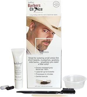 GodefroyBarbers Choice Beard and Mustache Color Single Application Kit, Light Brown