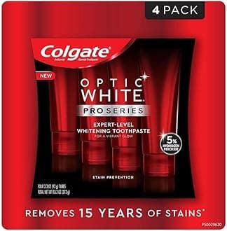 Optic White Toothpaste Pro Series Stain Shield 3.3 Ounce (Pack of 4)