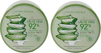 Nature Republic New Soothing & Moisture Aloe Vera 92% Gel, 10.56 Fl Oz (2 Pack)