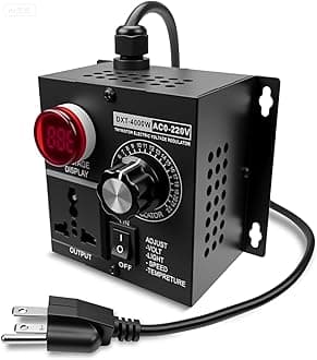 AC Motor Variable Speed Controller for Router Fan Electric Motor Rheostat, SCR Voltage Controller 120V 220V 15A 4000W Max