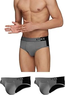 XYXX Men's Underwear Dualist IntelliSoft Modal Brief Pack of 3