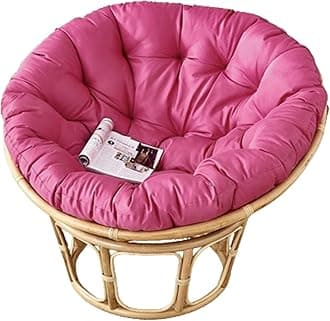 MIAOMI Garden Round Papasan Chair Cushion | Water Resistant Indoor Outdoor Hammock Rattan Swing Seat Pad | Comfy Tufted Patio Furniture Cushions | Hanging Egg Chair Pads