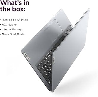 Lenovo IdeaPad 1i 15.6" HD Laptop (8GB RAM, 384GB (256GB SSD+128GB eMMC), 1-Year Microsoft Office 365, Intel Celeron N4500) for Student, Home, Business, Numeric Keypad, HDMI, Wi-Fi 6, Win 11 Home in S