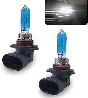 Pack-2 HB3 9005 Halogen Bulbs, Car Xenon Light Bulbs, 12V 65W Car High Beam Lights, Automobile Lights Replacement Kit, Universal for Most Cars, SUVs and Vans (White)