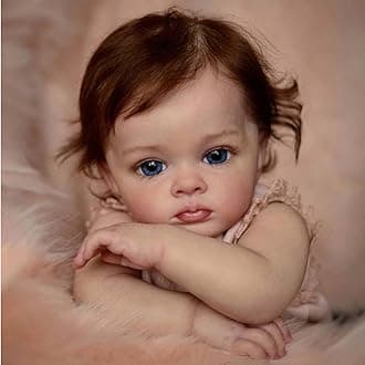 Reborn Baby Dolls Girl, 22 Inch Lifelike Reborn Toddler Dolls Full Body Vinyl Silicone with Long Hair, Beautiful Realistic Newborn Baby Doll with Feeding Toy for Kids Birthday Christmas
