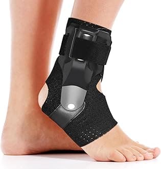 Dr.Welland Ankle Brace with Side Stabilizers -Adjustable Ankle Support for Sprains, Sports Injuries, Plantar Fasciitis, Injury Recovery, Ankle Support for Running, Basketball, Volleyball (X-Large)