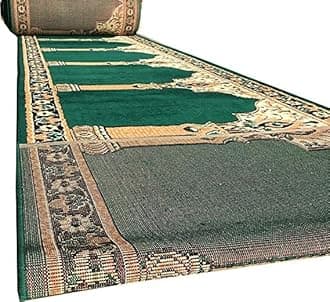 Janamaz Rolls for Masjid (Mosque) Prayer Carpet Any Religious Houses & Gallery Runner Carpet 4 x 78 Feet Color Green