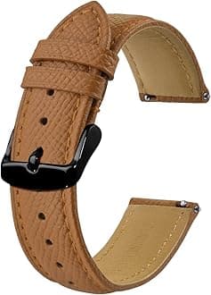 Watch Straps with Quick Release, Texture Leather Watchbands for Men Women, 18mm 20mm 22mm