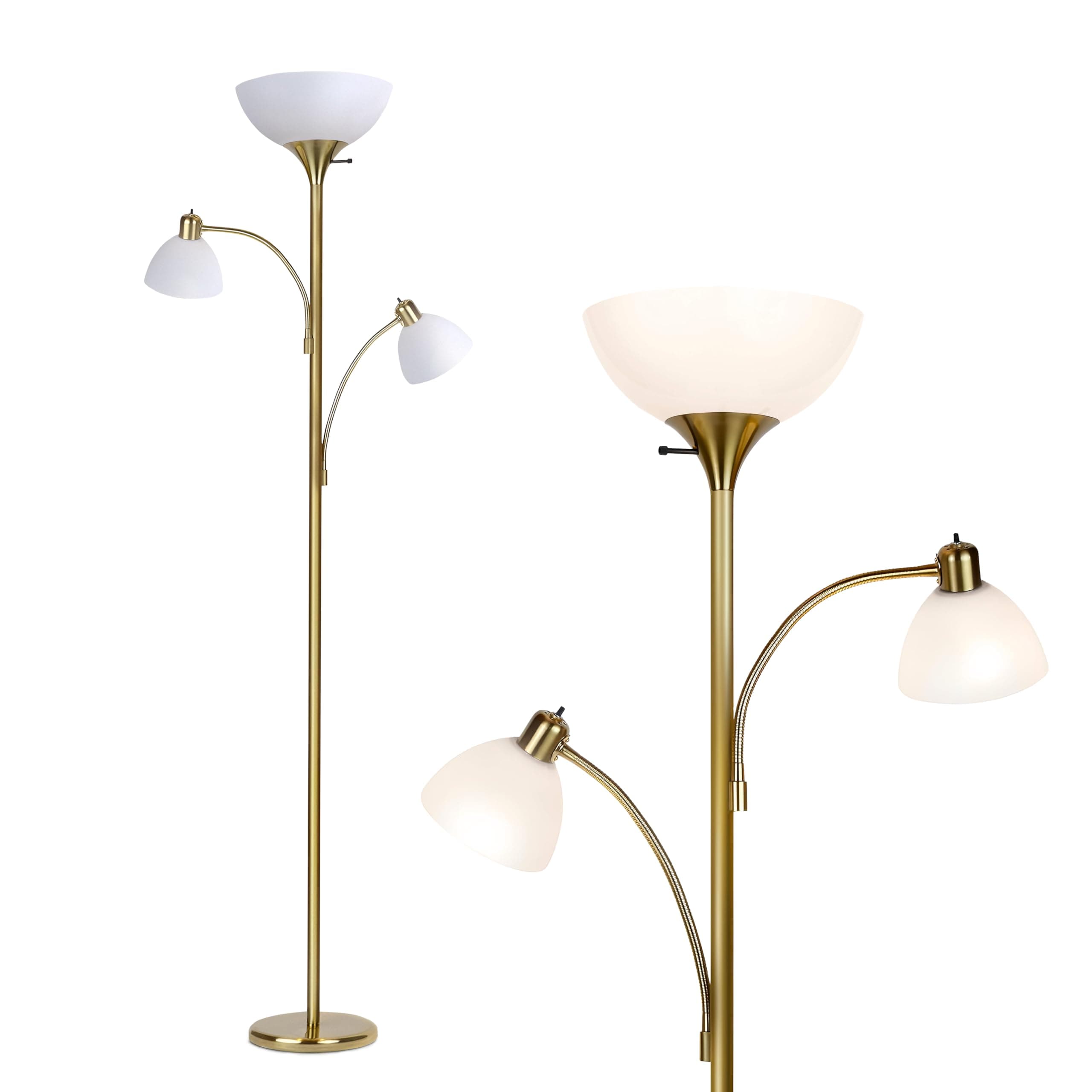 Sky Dome Double – Dimmable Tall Pole LED Floor Lamp