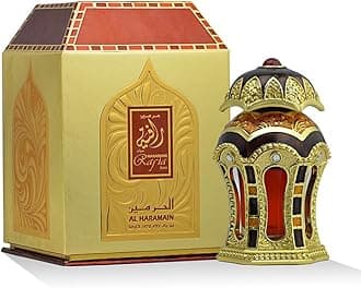 Al Haramain Rafia Gold 20ml Attar Oil | Concentrated Arabian Perfume for Women & Men | Long-Lasting Floral Woody Musk & Amber Fragrance | Premium Arabic Attar for Everyday Use