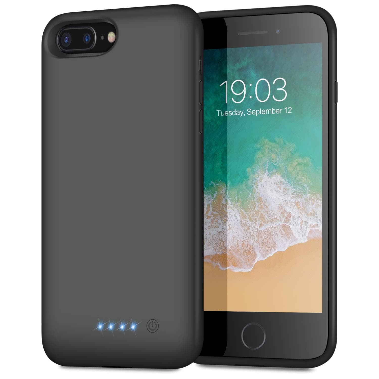 Kilponene Battery Case for iPhone 6 Plus/6s Plus/7 Plus/8 Plus -【2020 Newest Version】8500mAh Charging Case Battery for iPhone 6 Plus/6s Plus/7 Plus/8 Plus Rechargeable Battery Backup Case 5.5 inch