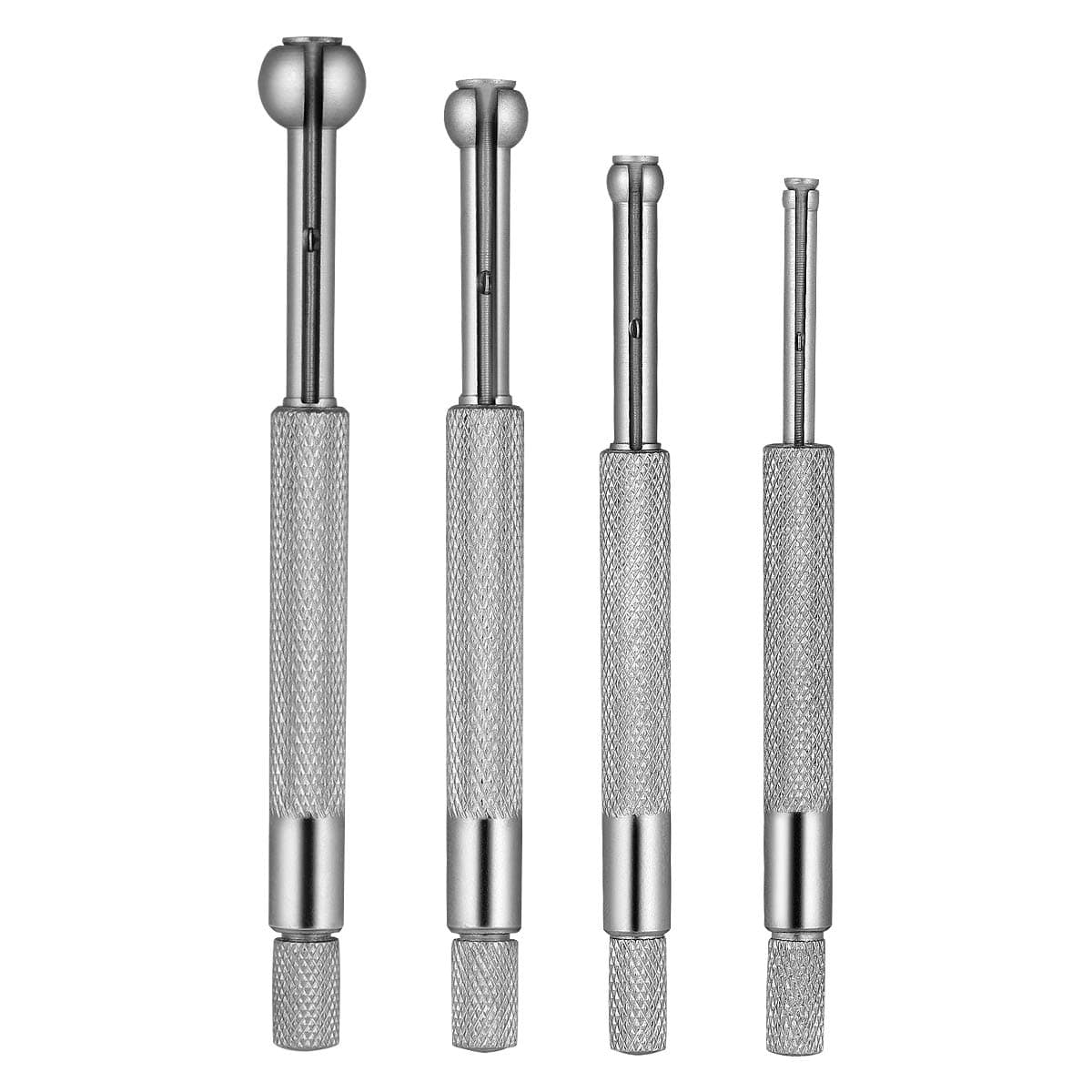 4pcs Small Hole Gauge Set Telescoping Full Round Spherical Shaped Hardened Bore Gauge