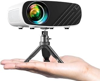 ELEPHAS Mini Projector for iPhone, 2024 Upgraded 1080P HD Projector, 8000L Portable Projector with Tripod and Carry Bag, Movie Projector Compatible with Android/iOS/Windows/TV Stick/HDMI/USB