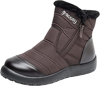 QixiuOutdoor Winter Boots Lightweight Winter Comfortable Cotton Shoes Anti Slip Boots for Women Snow Boots Winter Boots Ladies Womens Black Boots