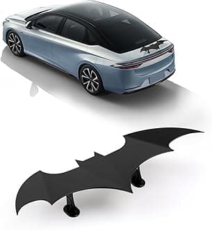 Mini Car Spoiler Wing Bat-Shaped Spoiler Wing Auto Tiny Car Tail Wing ABS Rear Spoiler Fit for All Car