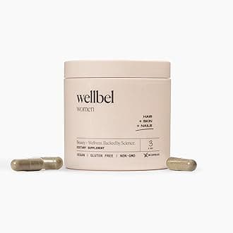 WELLBEL Women Clean Supplement for Hair, Skin, and Nails, Vegan, Gluten Free and Non GMO 90 Count