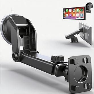 Flexible Dashboard Suction Cup Bracket Mount for Carplay Screen Monitor, Compatible with Most 7Inch 9Inch 9.3 Inch 10.26 Inch Portable Monitor Cell Phone Windshield Suction Cup Mount