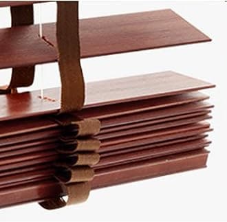 Blackout Venetian Blinds, Real Wood Blinds for Windows, Indoor and Outdoor Horizontal Blinds, 60/70/80/90/100/110cm Wood Venetian Shades,WxH-70x100cm/28 * 39in