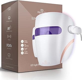 LED Light Therapy Mask by Project E Beauty | Led Face Mask | Infrared, Red & Blue Light Therapy | Collagen Boost | Anti-Wrinkle | Wireless Face Mask | Advanced Skincare | All Skin Types