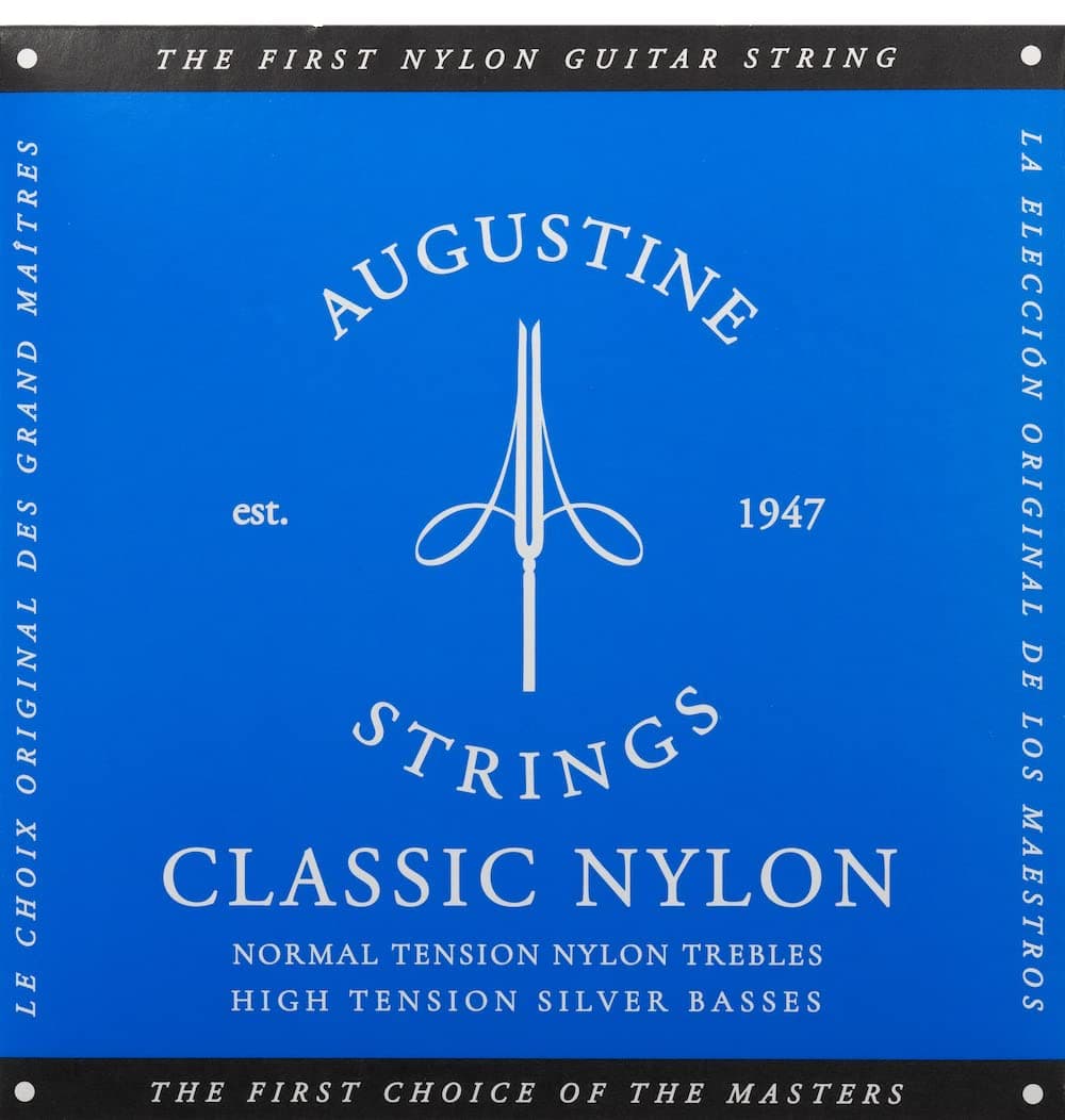 Augustine Classic Blue Nylon Guitar Strings - High Tension - 1 Set