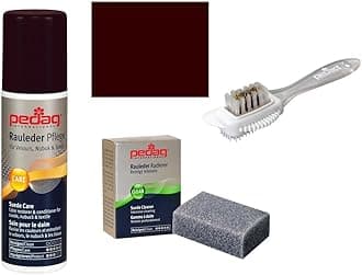 Suede Cleaner and Textile Color Restorer, 3 pc Cleaning and Care Kit for Shoes and Boots, Made in Germany