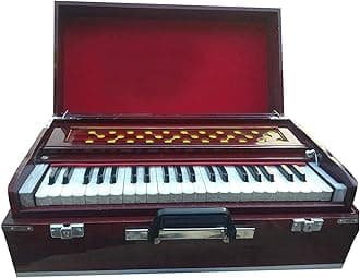 SG MUSICAL Folding Harmonium, 42 Keys, Coupler Function, 3.25 octave, Multifold Bellow Premium Quaity Harmonium
