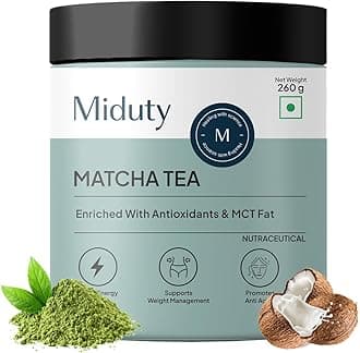 Matcha Tea Powder – Premium Culinary Grade - Sourced from Shizuoka, Japan - Supports Sustained Energy & Focus - With MCT Oil & Coconut Milk - 260g