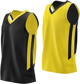 Reversible Men's Mesh Athletic Basketball Jersey Single for Team Scrimmage