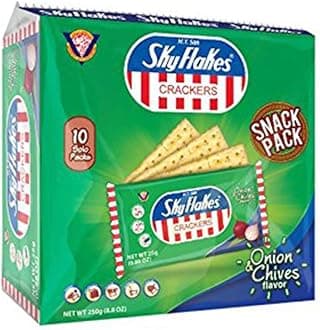 Sky Flakes Crackers, Onion and Chive, 8.8O-10-pack