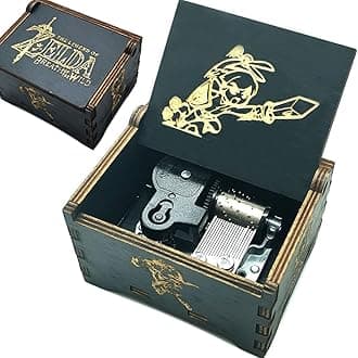 Legend of zelda music box,Legend of zelda Wooden Music box gifts for men,Legend of Zelda merchandise,Wooden Clockwork Driven Zelda gifts (Zelda)