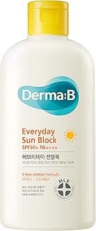 Derma BEveryday Sun Block Large Size Sunscreen SPF50+ PA++++ 6.71 Fl Oz, 200ml Fast-Absorbing Lightweight SPF Moisturizer, Facial Body Non-Sticky Sunscreen for Dewy Skin, Korean Sun Protection Lotion