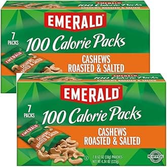 Nuts, Cashews Roasted & Salted, 100 Calorie Packs, 7 Ct, 4.34 Oz (Pack of 2)