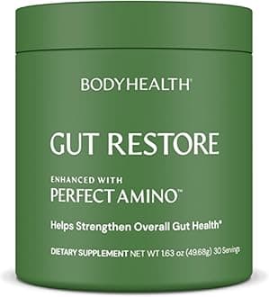 BodyHealth Gut Restore with PerfectAmino, ImmunoLin, and Humic Acid - Gut Health Supplement for Digestive and Immune Support - Unflavored - 30 Servings