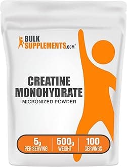 com Creatine Monohydrate Powder - Micronized Creatine Powder, Unflavored - Pure & Gluten Free, 5g per Serving, 500g (1.1 lbs) (Pack of 1)
