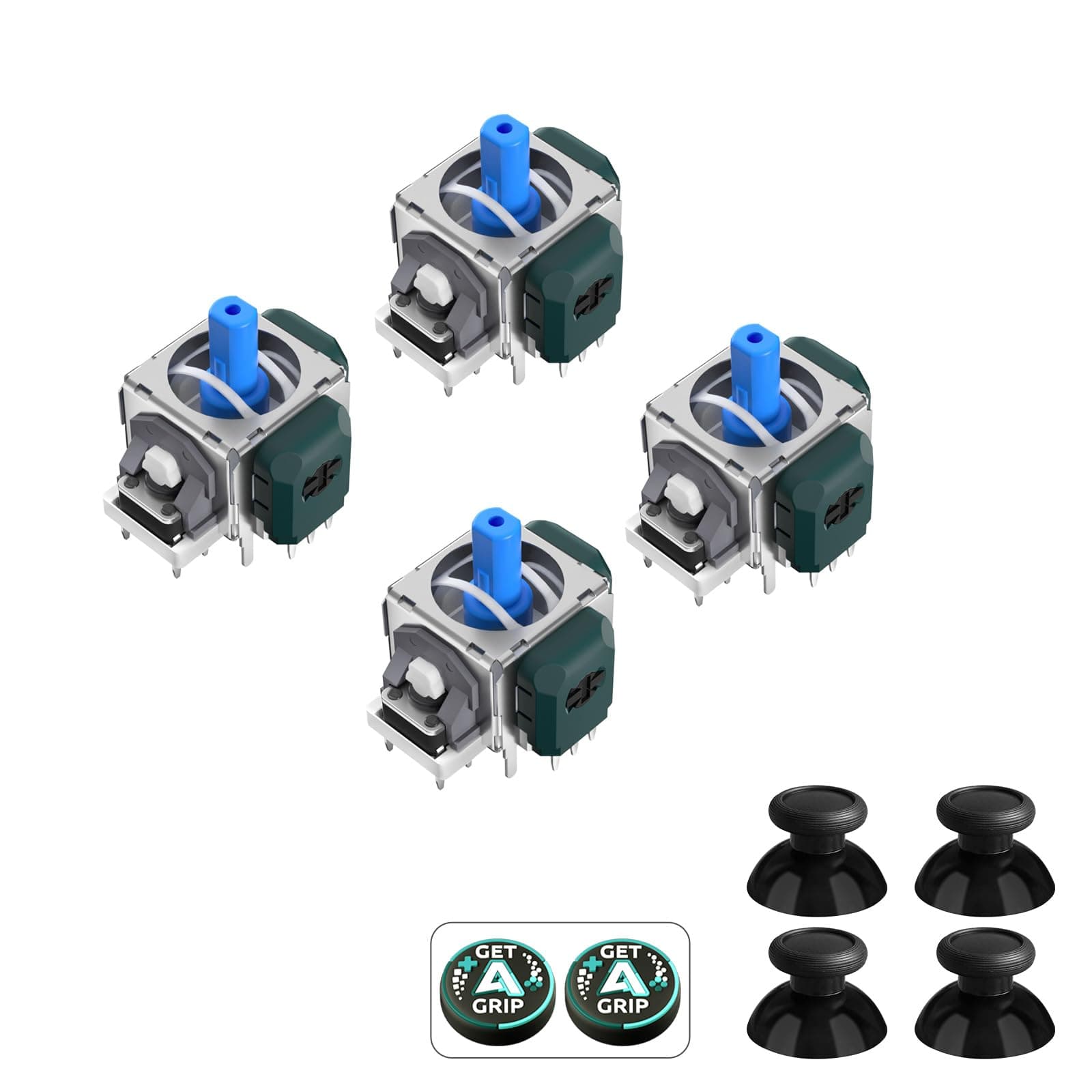 AKNES HallPi V6 TMR Electromagnetic Joystick Replacement for Switch Pro Controller, Anti-Drift Stick Repair Accessories for Switch Pro Controller - 2 Pairs