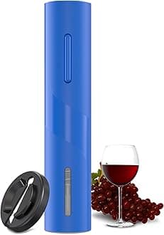 COKUNST Electric Wine Opener, Battery Operated Corkscrew with Wine Bottle Cutter for Wine Lovers, Blue